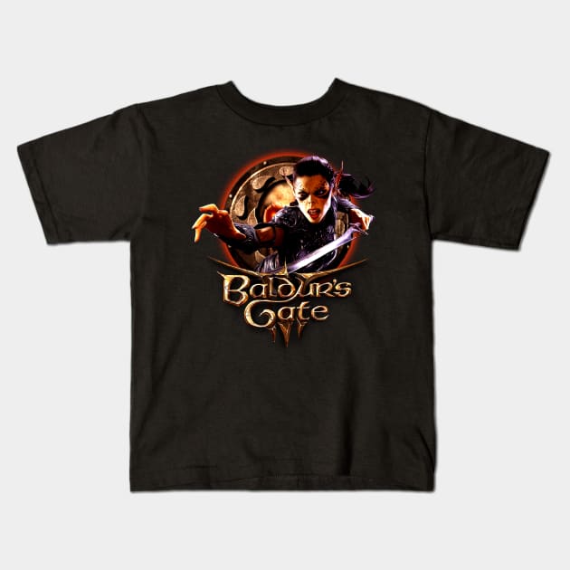 baldurs gate vampire Kids T-Shirt by KyleCreated